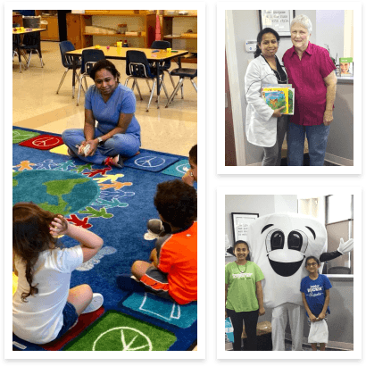 Collage of Archway Dental community involvement images in McKinney