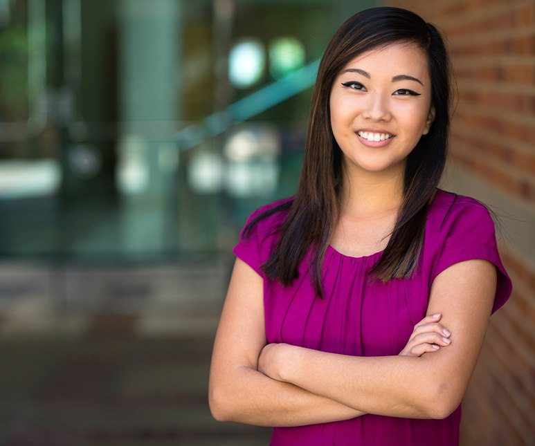 Woman with beautiful smile