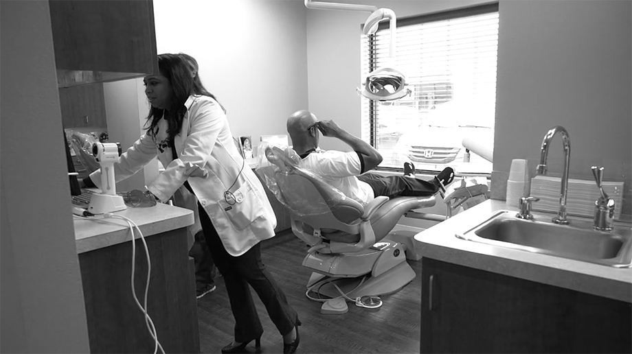 McKinney dentist treating a dental patient