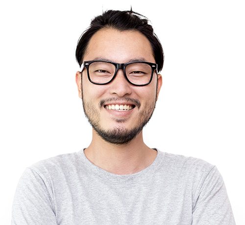 Young man wearing long sleeve sweater