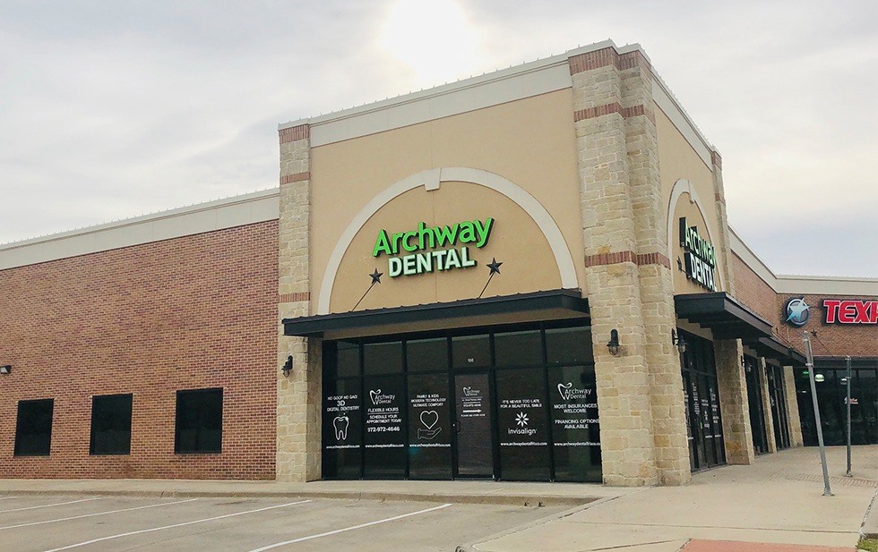 View of dental office from parking area