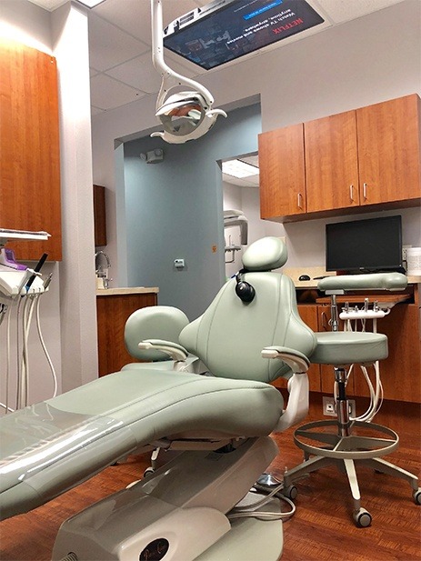 Modern dental exam room