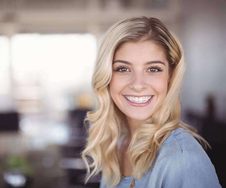 Woman with beautiful smile