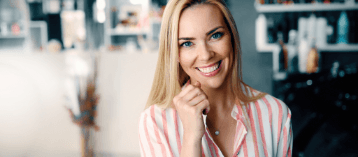 Woman with healthy teeth and gums