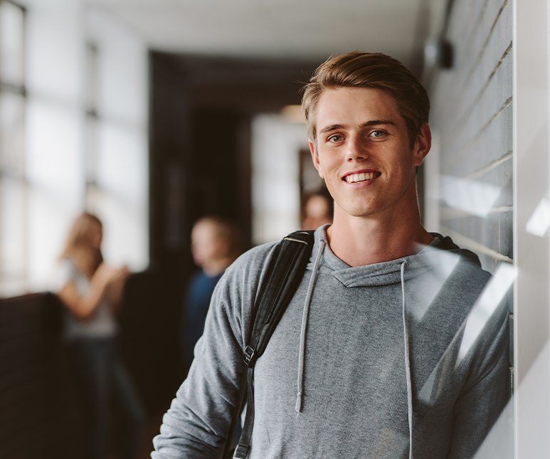 Young man with healthy smile